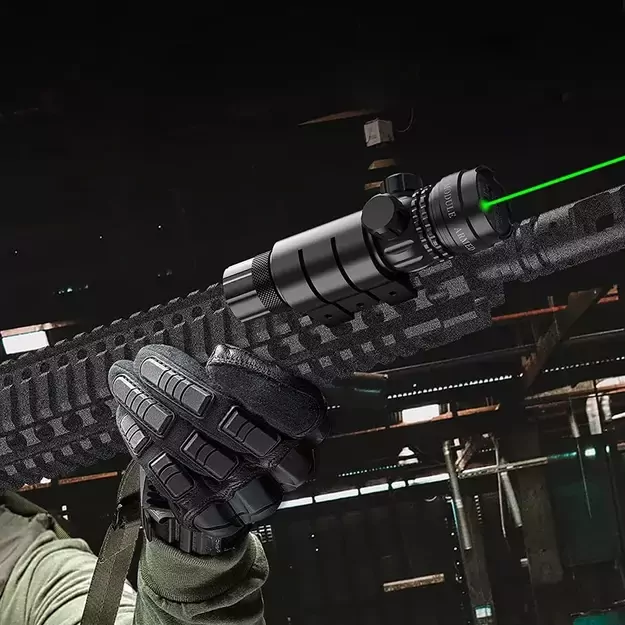 Lazerinis taikiklis oriniams šautuvams ir ASG, žalias, su 11 mm bėgeliu