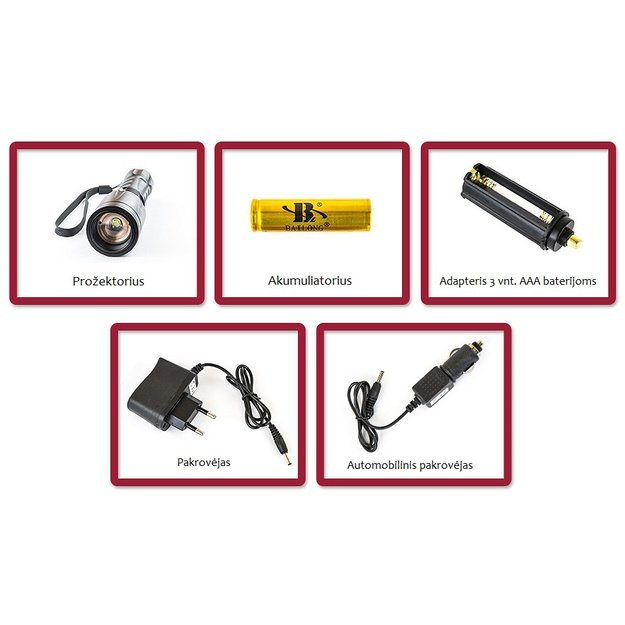 Prožektorius BAILONG ZOOM 1898