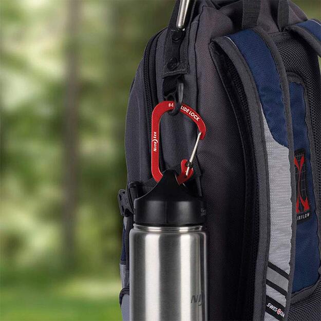 Nite Ize SlideLock aliumininis karabinas, raudonas CSLA3-10-R6