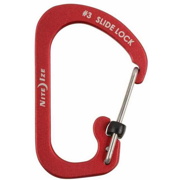 Nite Ize SlideLock aliumininis karabinas, raudonas CSLA3-10-R6
