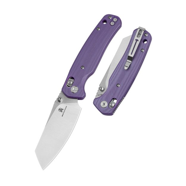 Bestechman Cicada's Wing folding knife Purple G10, Satin 10Cr15MoV (BMK06M)