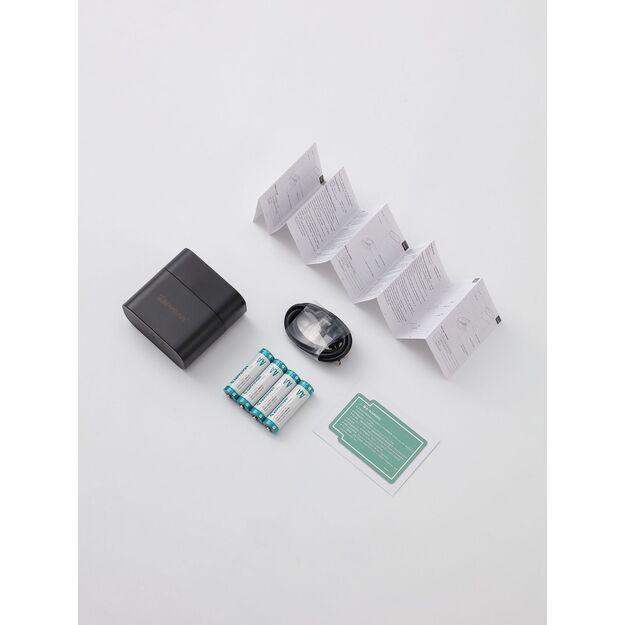 Keeppower I4 įkroviklis su 4 × 1,5 V AA ličio jonų baterijomis (4300 mWh) – USB-C įvestis