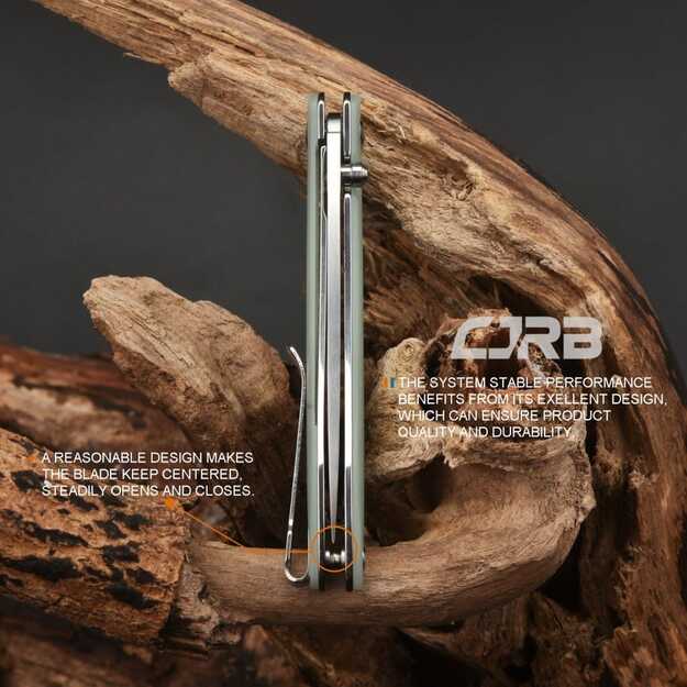 CJRB Cutlery Ria sulenkiamas peilis Nature Green J1917-NTG