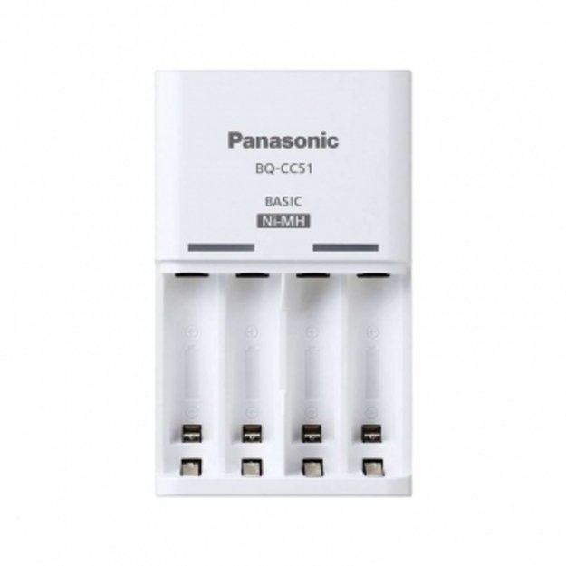 Panasonic Eneloop įkroviklis  BQ-CC51E + 4 vnt R6/AA Eneloop 2000mAh BK-3MCCE įkraunamų baterijų