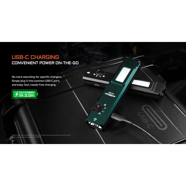 AceBeam UC25 Multi-Light taktinis EDC žibintuvėlis Žalias