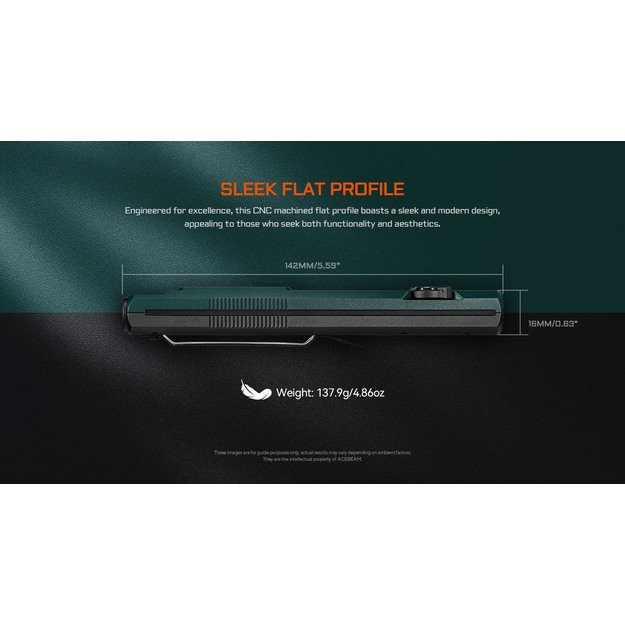 AceBeam UC25 Multi-Light taktinis EDC žibintuvėlis Žalias