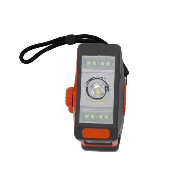 Аварийное радио с фонариком, светодиодной лампой, SOS и внешним аккумулятором 10000 мАч – оранжевый