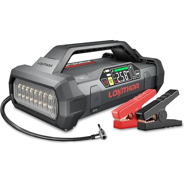 Powerbank / Jump Starter with Air Compressor Lokithor JA302, 2500A, 10-150 PSI