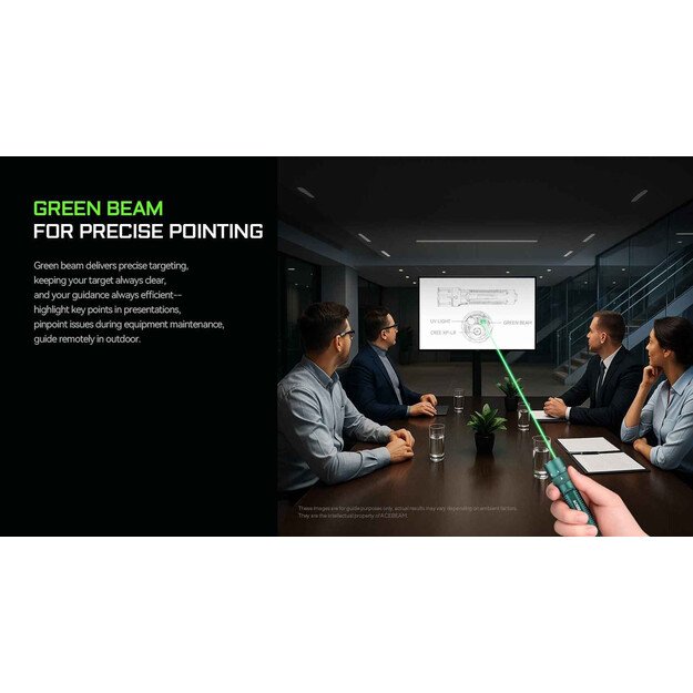 Acebeam K1 žibintuvėlis su UV šviesa ir lazerine rodykle