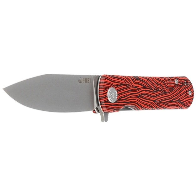 Складной нож Kubey NEO Red / Black Damascus G10, Beadblasted AUS-10 от Keanu Alfaro (KU371E)