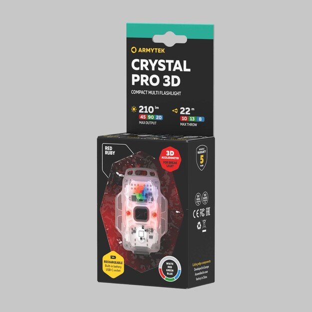 Универсальный фонарь Armytek Crystal Pro 3D Red F10101R