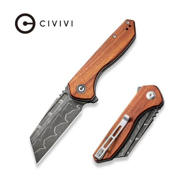Складной нож Civivi ExOne Guibourtia Wood, Damascus от Брайана Брауна (C23036-DS1)