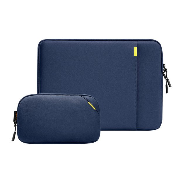 TOMTOC Defender-A13 Laptop Sleeve + 14  Case Set (Navy Blue)