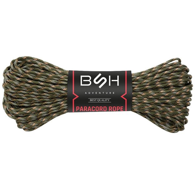 BSH ADVENTURE BR-005D Paracord virvė 30m Camo