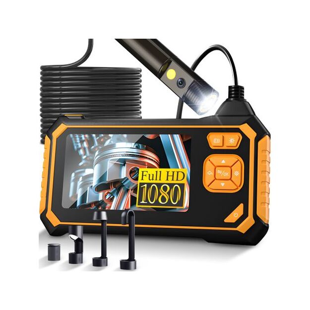 Эндоскоп инспекционная камера с 4.3" LCD экраном, 3м, 8мм, Full HD