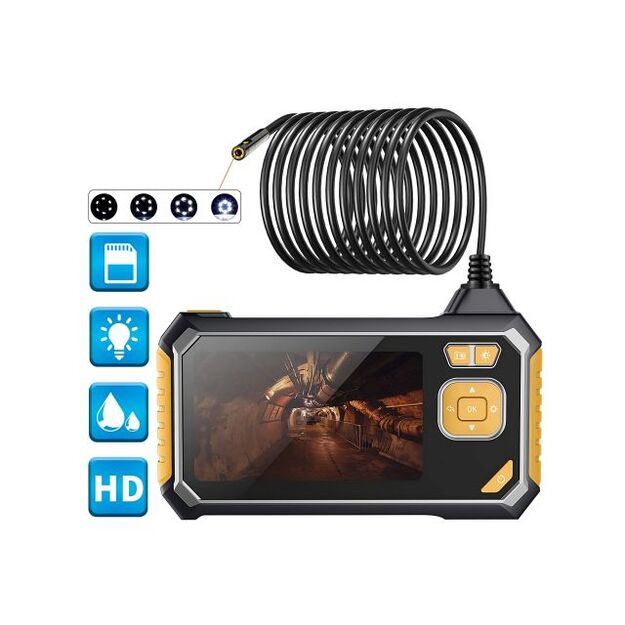 Эндоскоп инспекционная камера с 4.3" LCD экраном, 3м, 8мм, Full HD