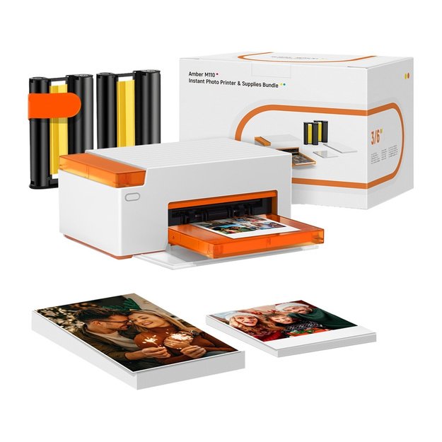 Liene Amber M110 4x6  Portable Photo Printer with 60 sheets of 4x6  photo paper