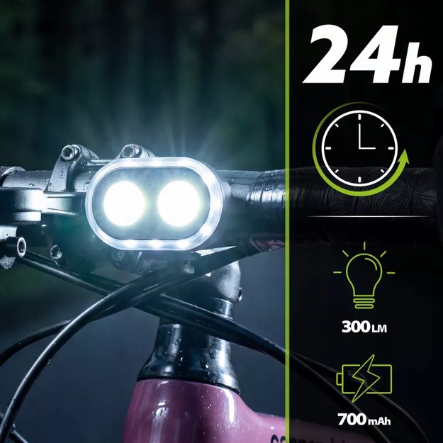 Vayox priekinis dviračio žibintas 700mAh 300lm IPX6 VAF300