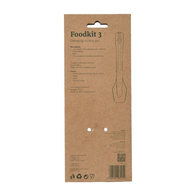 Outrest Foodkit 3-in-1 Lightweight Travel Cutlery Set