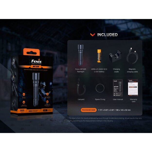 Fenix WF26R rankinis žibintuvėlis