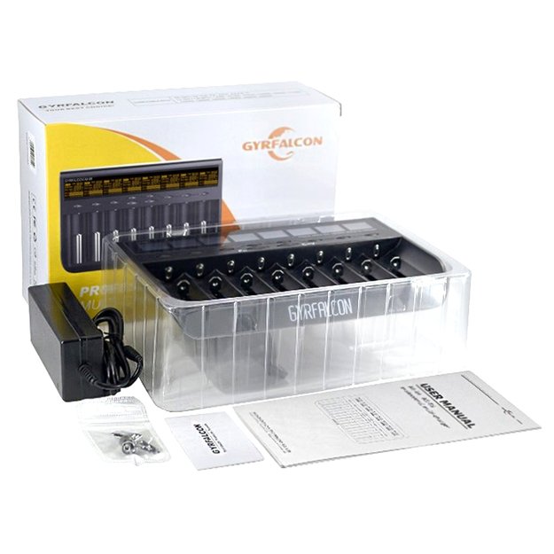 Enova Gyrfalcon All-88 - 8 lizdų Li-Ion, LiFePO4 & NiMH baterijų įkroviklis