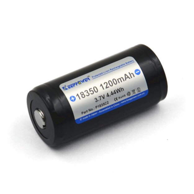 Keeppower 18350 1200mAh 3.7V akumuliatorius P1835C2