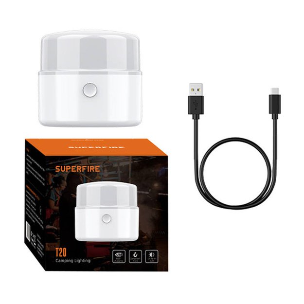 Supfire T20 kempingo lempa