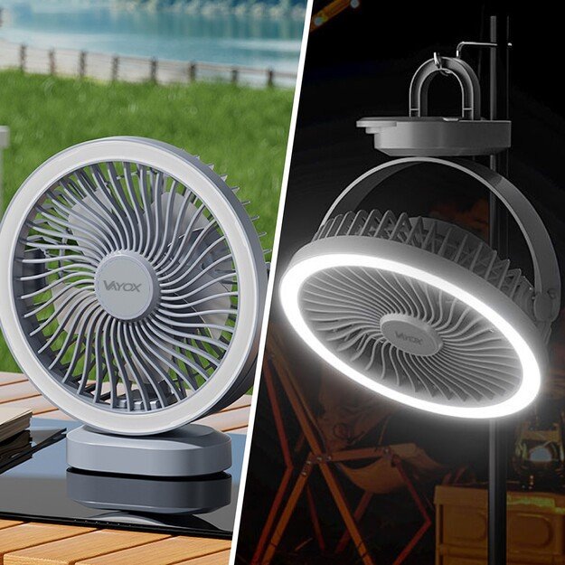 Vayox Mobile Rechargeable Fan with Lighting VA0338G