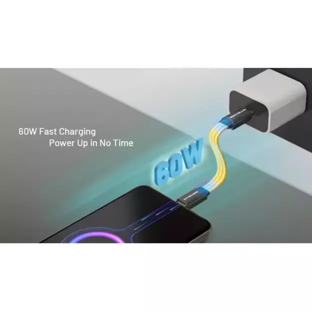 Nitecore NLink10 PD QC greito įkrovimo USB-C laidas su paauksuotomis magnetinėmis jungtimis