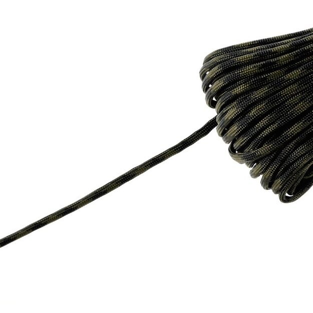 Paracord EDCX 550 Type III 30 m virvė Black Forest
