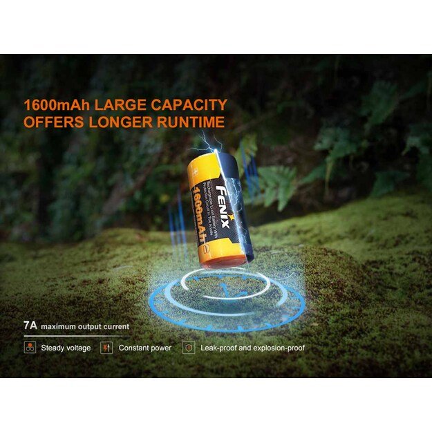 Fenix USB ARB-L18 baterija (18350 1600 mAh 3.6V)
