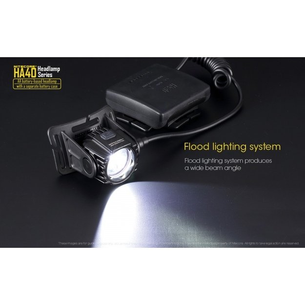 Nitecore HA40 žibintuvėlis ant galvos