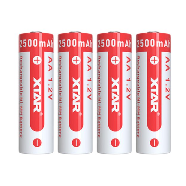 XTAR AA LR6 NIMH baterija 2500 mAh 1,2 V (įkraunama) 4 vnt