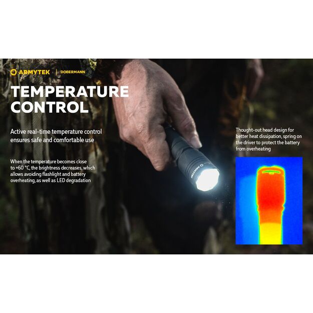 Armytek Dobermann 1000 liumenų 381 m atstumu šviečiantis medžioklinis rinkinys