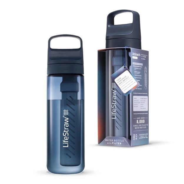LifeStraw Go 2.2 kelioninė gertuvė su filtru 650 ml. Aegan Sea LGV422ASWW