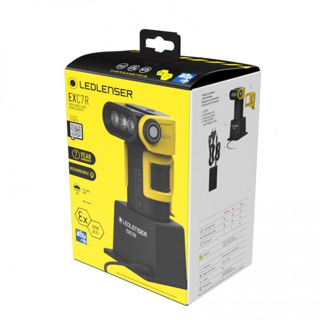 Ledlenser EXC7R, ATEX, SET žibintuvėlis su įkrovimo stotele