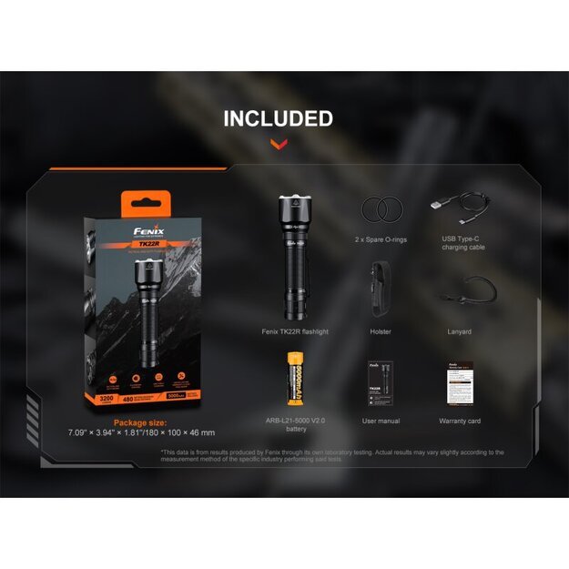 Fenix ​​TK22R LED žibintuvėlis