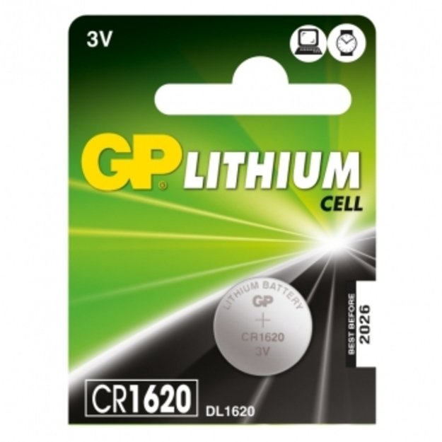 GP CR1620 3V baterija, 5 vnt.