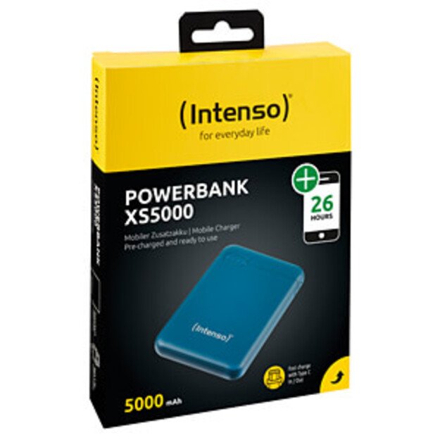 Intenso Powerbank USB XS5000mah Turkio spalva 7313527