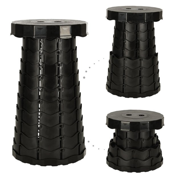 Turistinė sulankstoma taburetė JUODA KX4981_1