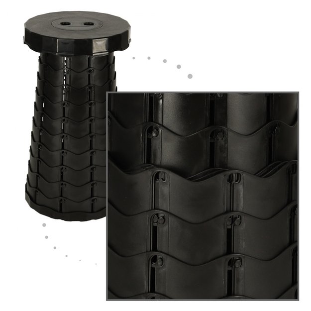 Turistinė sulankstoma taburetė JUODA KX4981_1