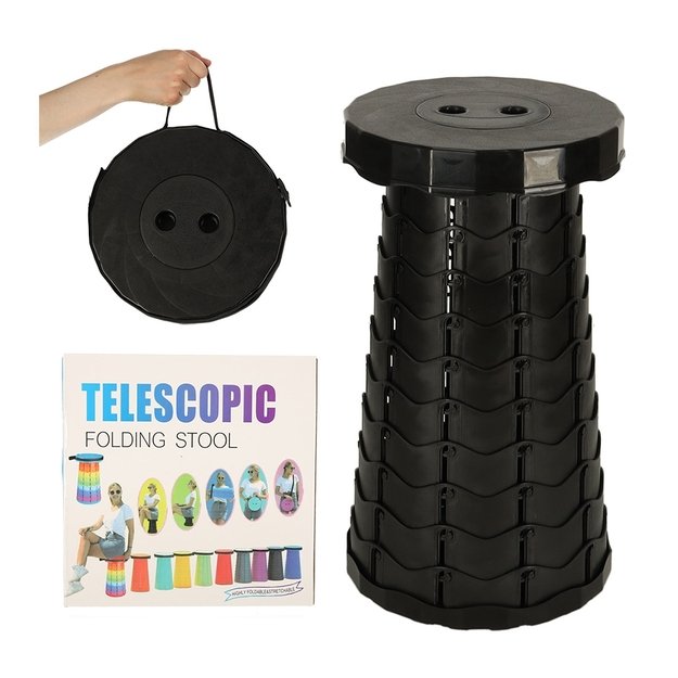 Turistinė sulankstoma taburetė JUODA KX4981_1