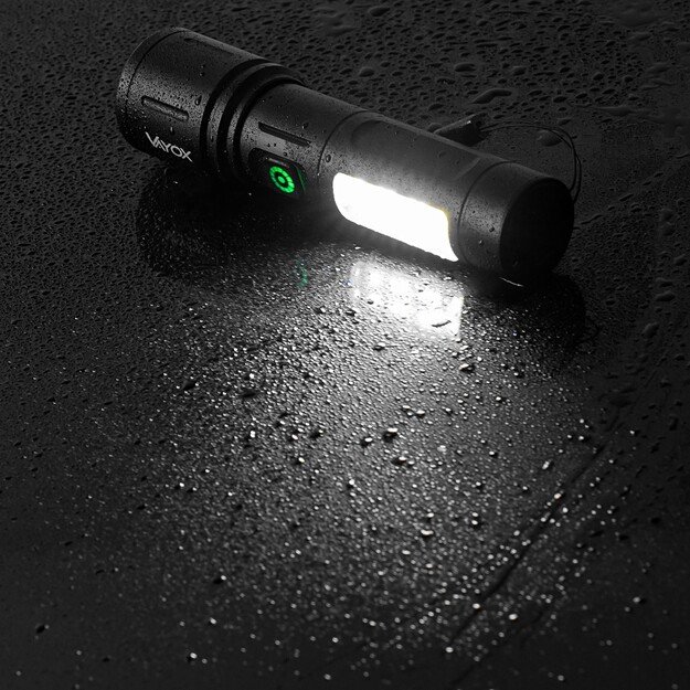 Vayox Įkraunamas taktinis žibintuvėlis 260lm 5W LED + SMD VA0181