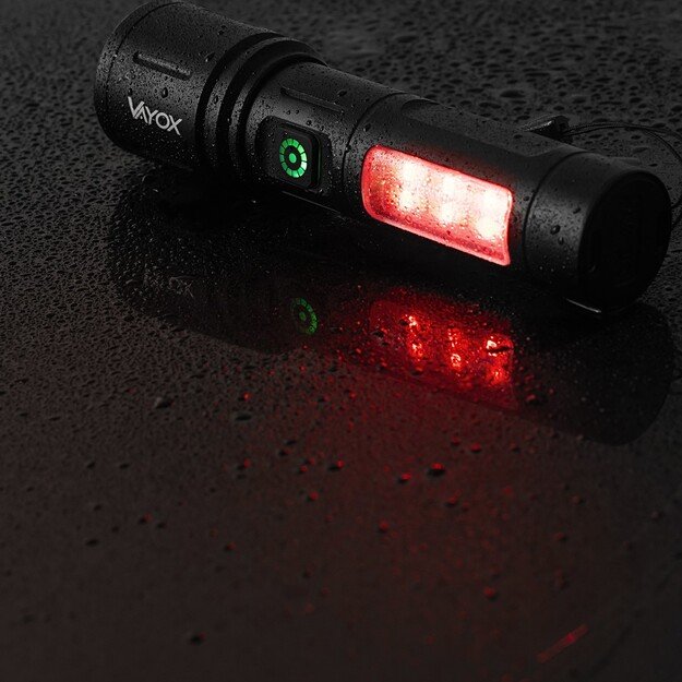 Vayox Įkraunamas taktinis žibintuvėlis 260lm 5W LED + SMD VA0181