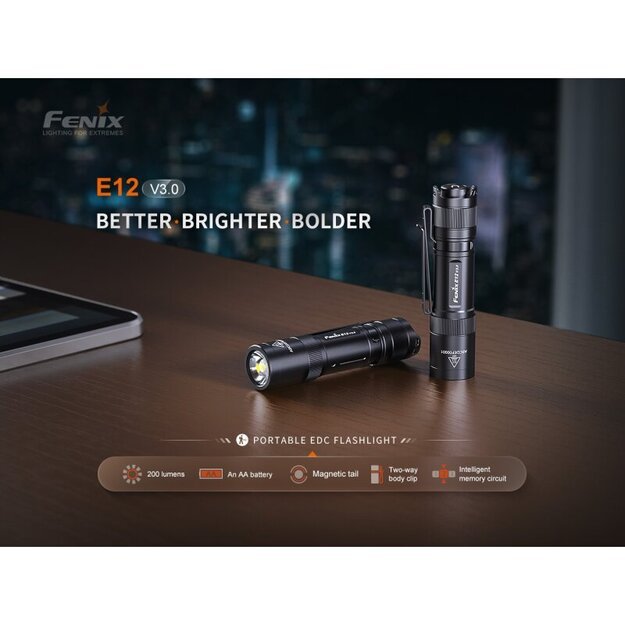 Fenix ​​E12 V3.0 LED žibintuvėlis