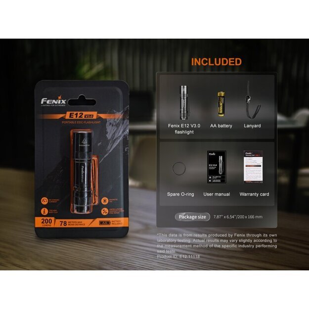 Fenix ​​E12 V3.0 LED žibintuvėlis