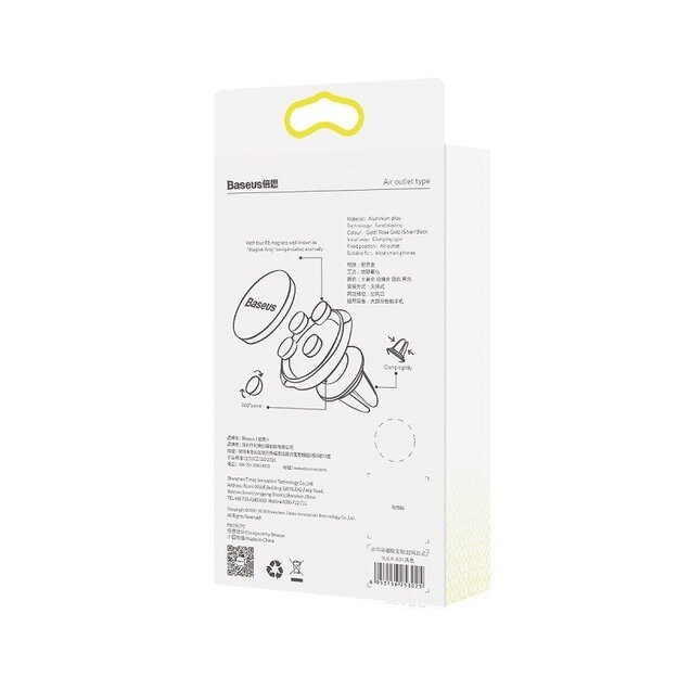 Baseus Small Ears magnetinis automobilinis laikiklis ventiliacijos grotelėms - juodas