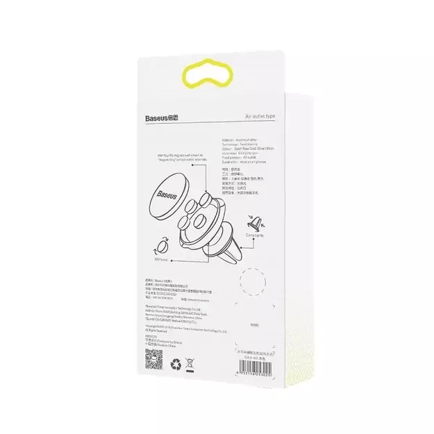 Baseus Small Ears magnetinis automobilinis laikiklis ventiliacijos grotelėms - juodas