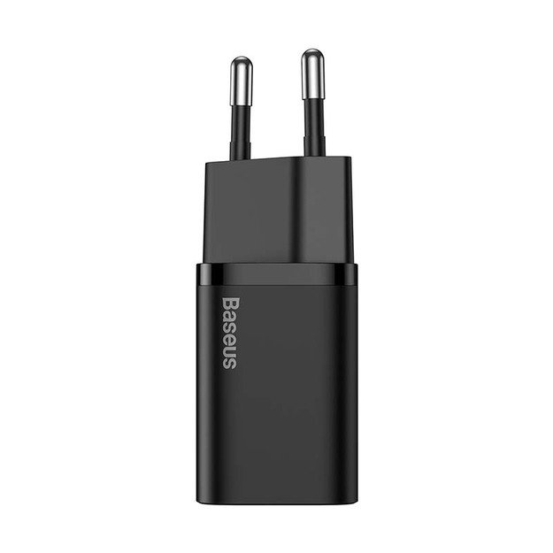 Baseus Super Si greitasis įkroviklis 1C 20W su USB-C laidu Lightning 1 m (juodas)