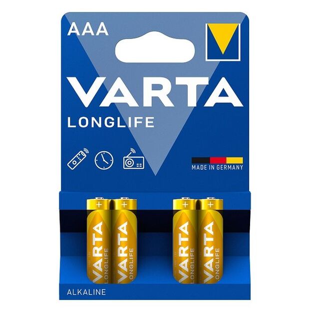 AAA elementai Varta Longlife, 4 vnt.